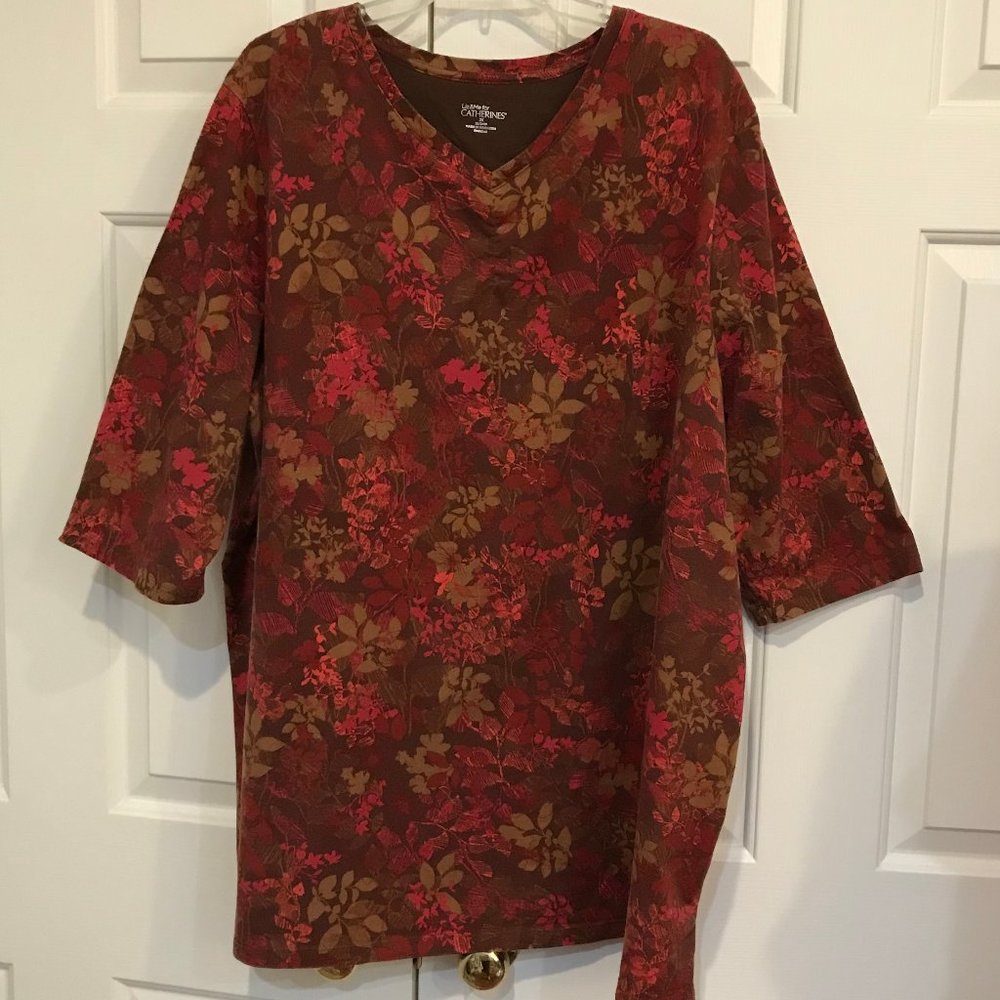 Liz & Me Catherine's Plus Knit Blouse 2X